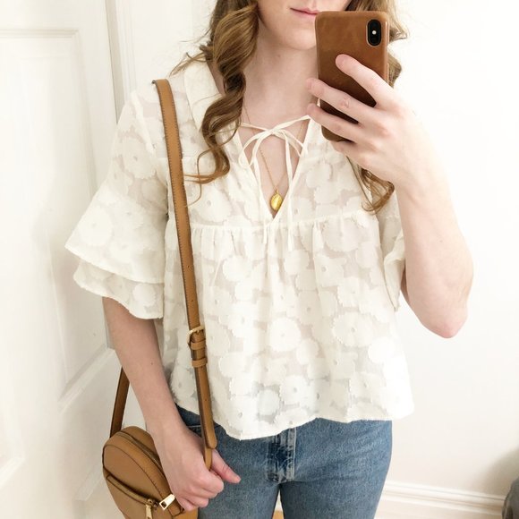 Love & Lemons Buttercup Blouse Floral Ruffle Boho - Picture 6 of 7